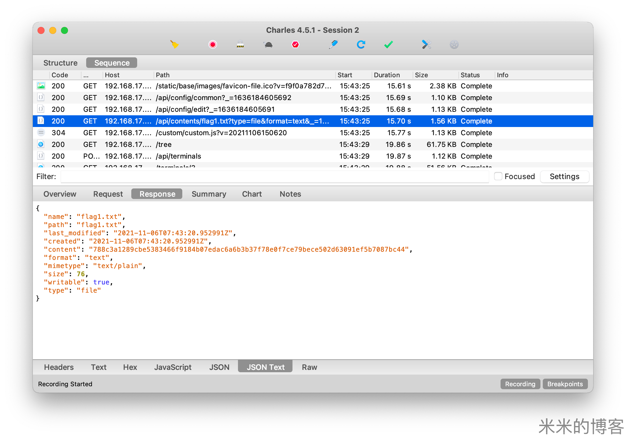 用Charles读取flag1.txt