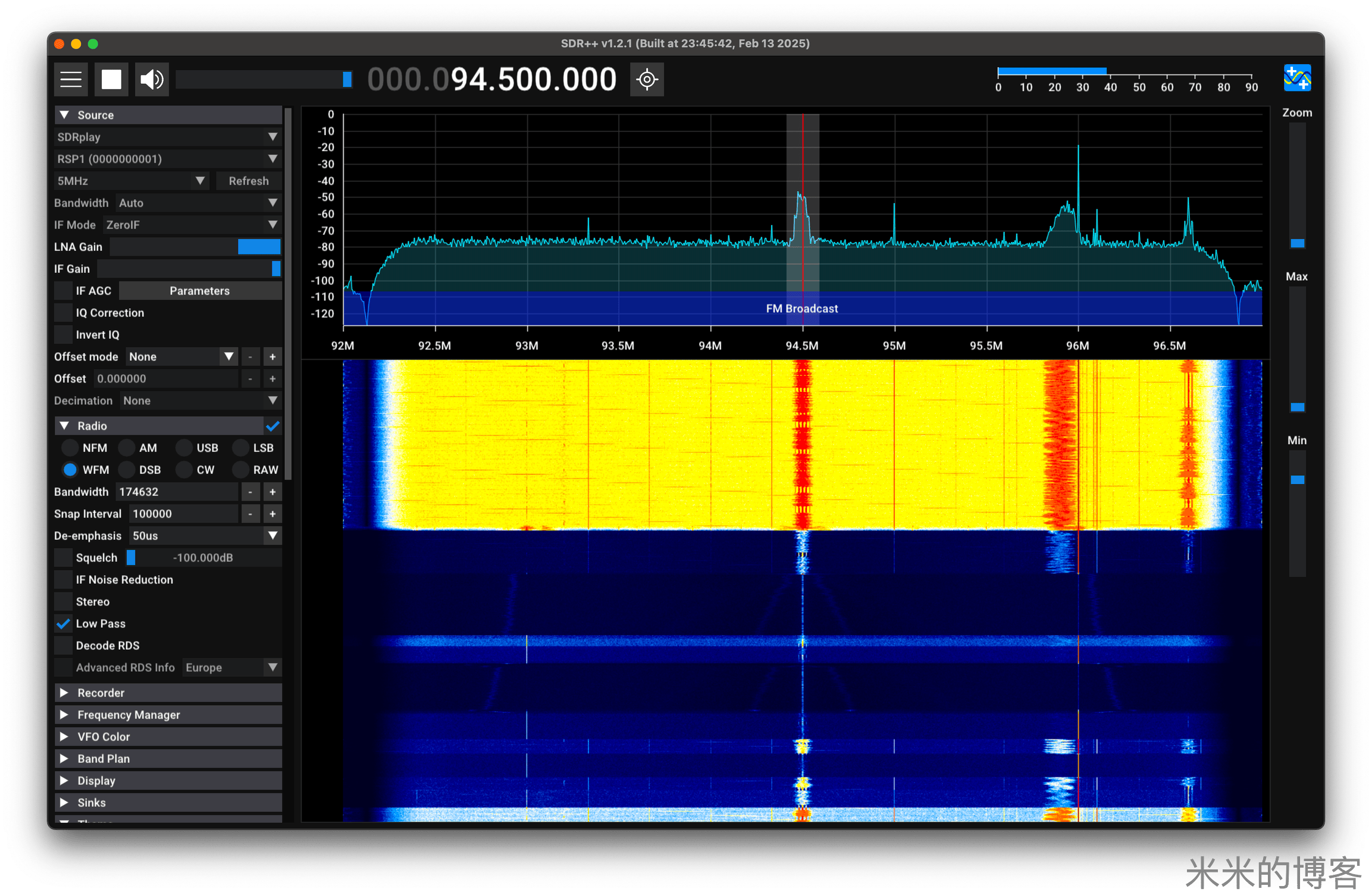 SDR++中使用SDRPlay RSP1